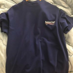 BALENCIAGA CAMPAIGN TEE BLUE XS OVERSIZED MEN